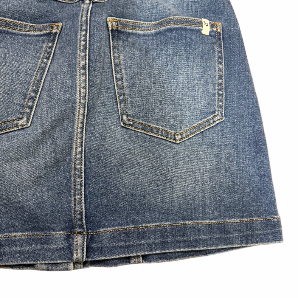 Sneak Peek Blue Denim Buttoned Skirt Size Small - Picture 10 of 14
